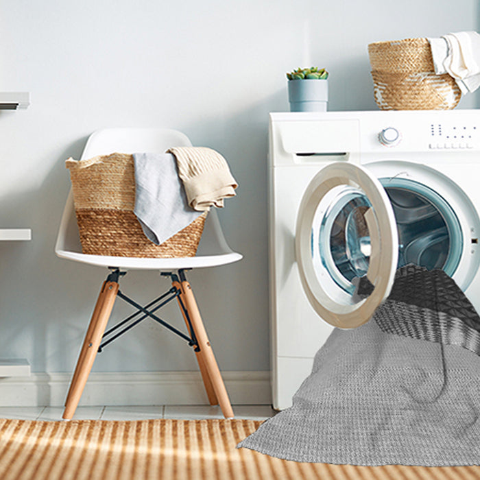 Machine Washable Transitional Dark Gray Rug in a Washing Machine, wshpat232gry