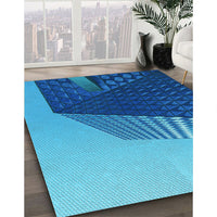 Patterned Blueberry Blue Rug, pat232lblu