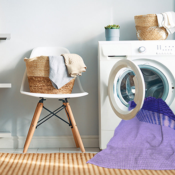 Machine Washable Transitional Purple Mimosa Purple Rug in a Washing Machine, wshpat232pur