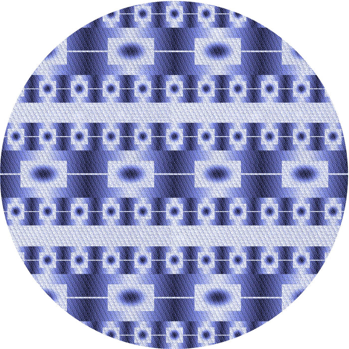 Square Patterned Blue Rug, pat2320blu