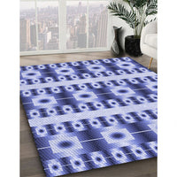 Patterned Blue Rug, pat2320blu