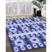 Machine Washable Transitional Blue Rug in a Family Room, wshpat2320blu