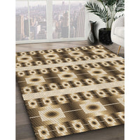 Patterned Red Brown Rug, pat2320brn