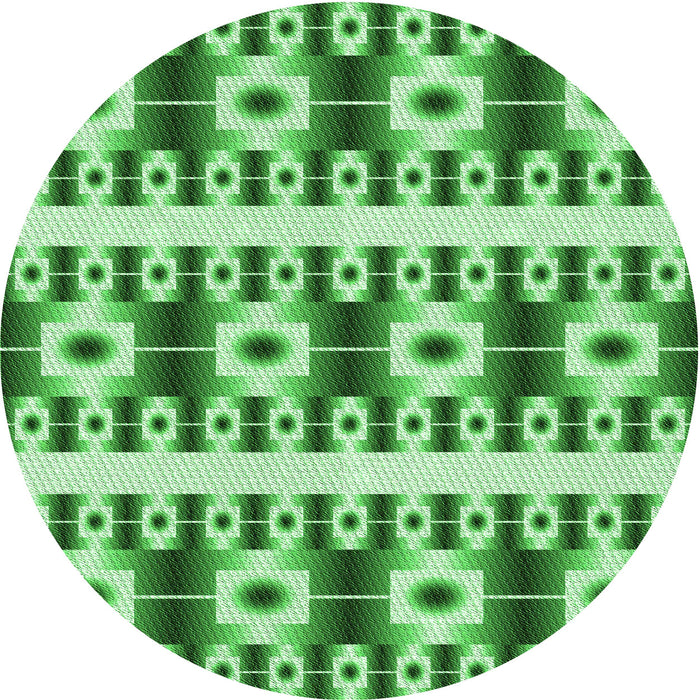 Square Machine Washable Transitional Green Rug in a Living Room, wshpat2320grn