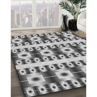 Patterned Platinum Silver Gray Rug, pat2320gry