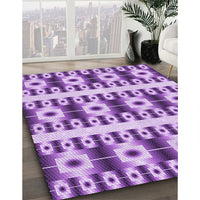 Patterned Dark Orchid Purple Rug, pat2320pur