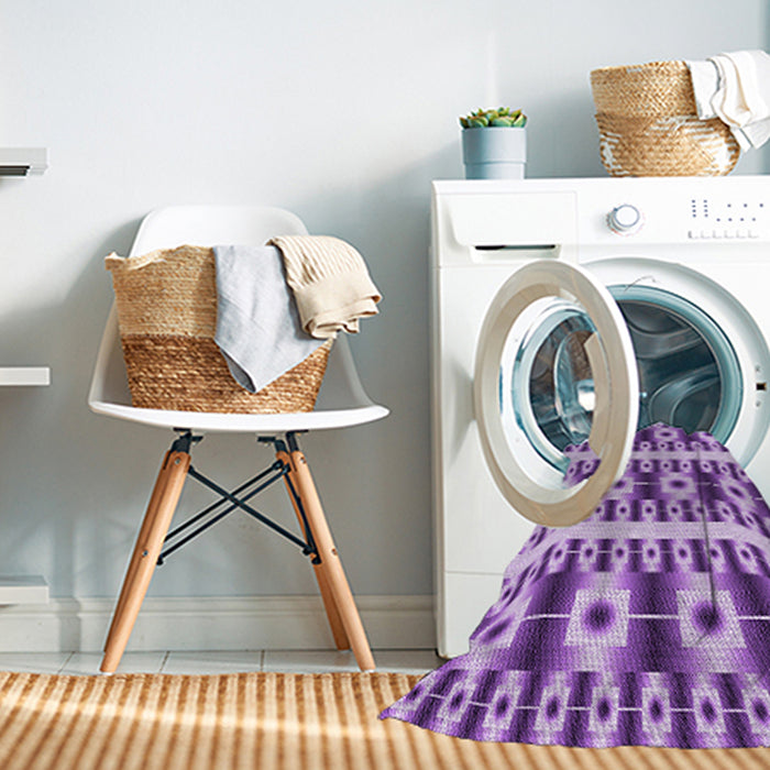 Machine Washable Transitional Dark Orchid Purple Rug in a Washing Machine, wshpat2320pur