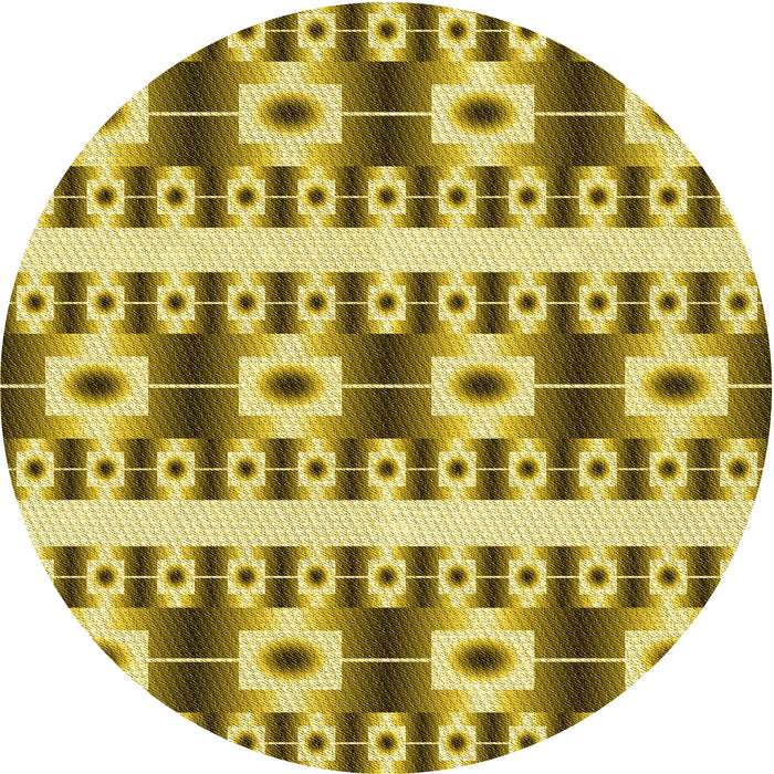 Square Machine Washable Transitional Dark Bronze Brown Rug in a Living Room, wshpat2320yw