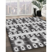 Patterned Gray Novelty Rug, pat2320