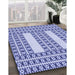 Machine Washable Transitional Royal Blue Rug in a Family Room, wshpat2321blu