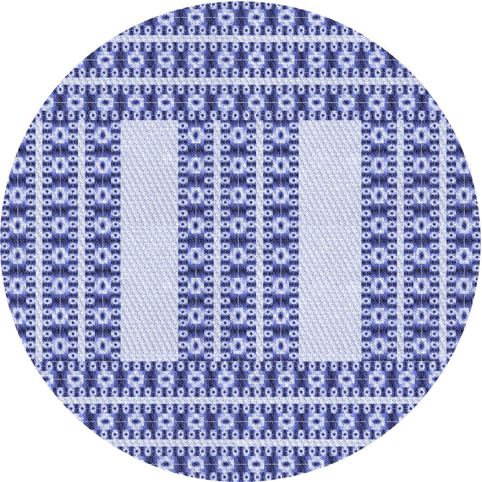 Square Patterned Royal Blue Rug, pat2321blu