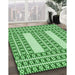 Machine Washable Transitional Forest Green Rug in a Family Room, wshpat2321grn