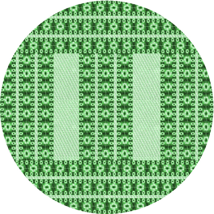 Square Machine Washable Transitional Forest Green Rug in a Living Room, wshpat2321grn