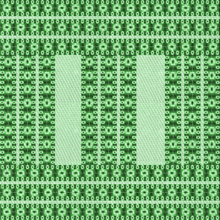 Round Patterned Forest Green Rug, pat2321grn