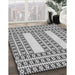 Patterned Carbon Gray Rug in Family Room, pat2321gry