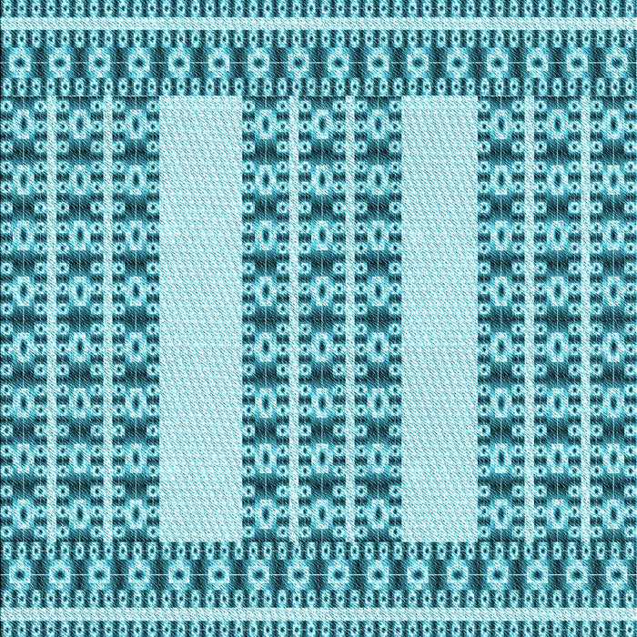 Patterned Dark Cyan Green Rug, pat2321lblu