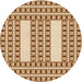 Square Patterned Mahogany Brown Rug, pat2321org