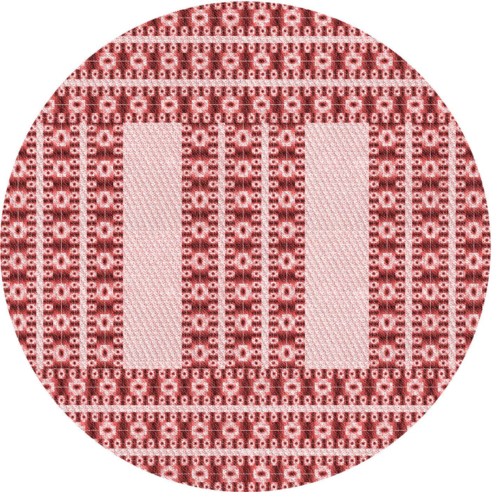 Square Patterned Baby Pink Rug, pat2321rd
