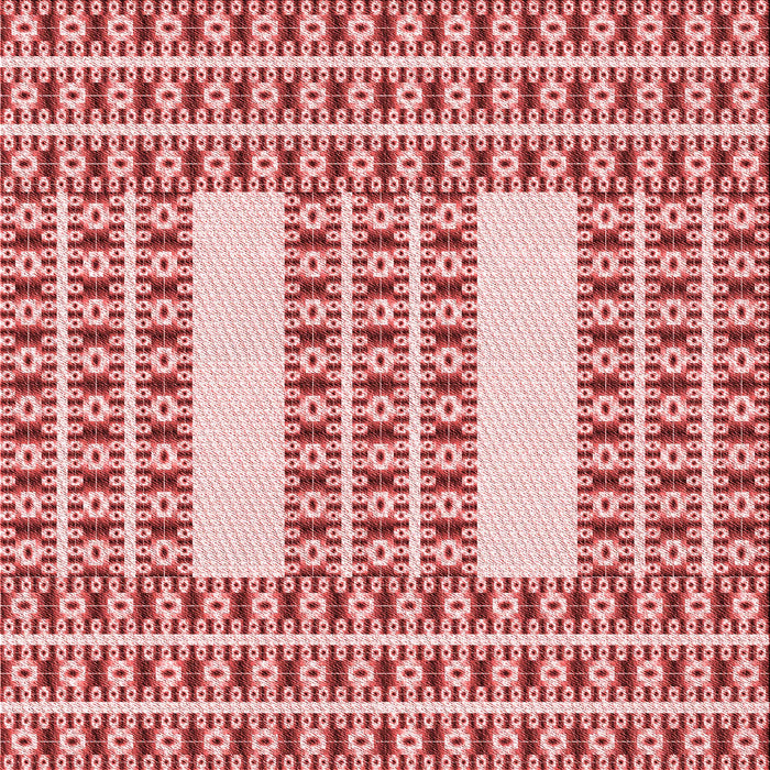 Round Patterned Baby Pink Rug, pat2321rd