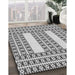 Patterned Gray Novelty Rug in Family Room, pat2321