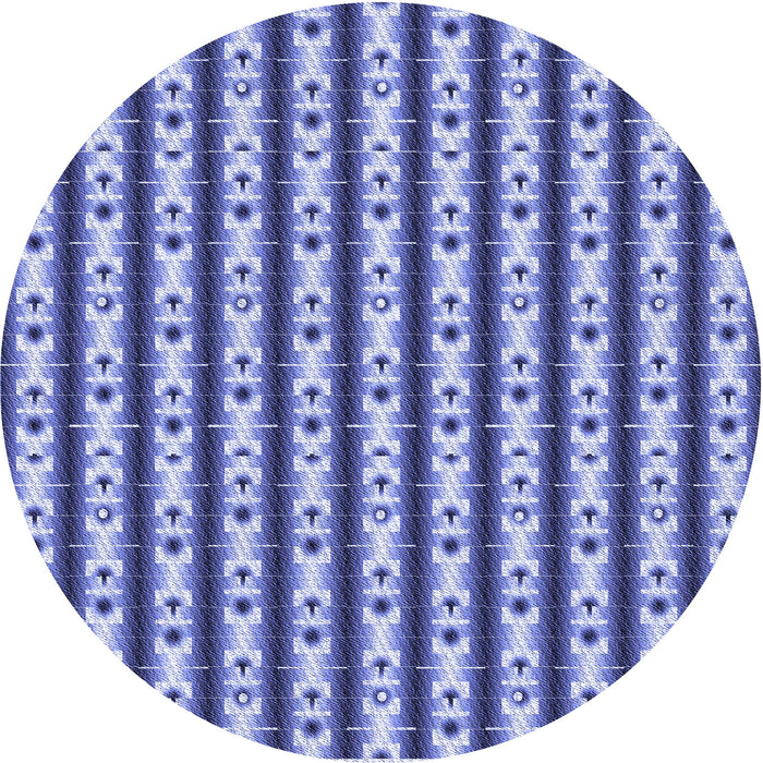 Square Patterned Jeans Blue Rug, pat2322blu