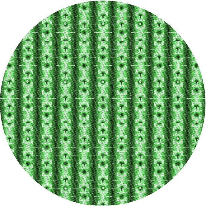 Square Patterned Green Rug, pat2322grn