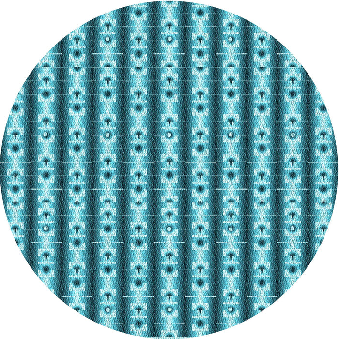 Square Machine Washable Transitional Dark Cyan Green Rug in a Living Room, wshpat2322lblu
