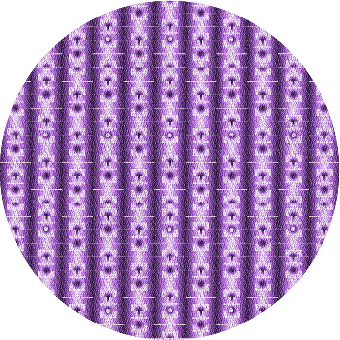 Square Patterned Violet Purple Rug, pat2322pur