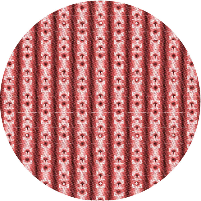 Square Patterned Light Coral Pink Rug, pat2322rd