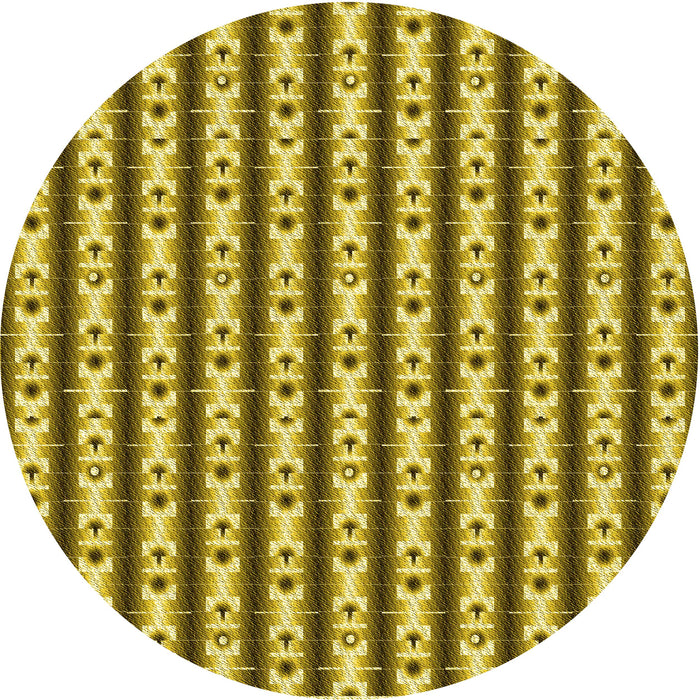 Square Patterned Dark Bronze Brown Rug, pat2322yw