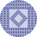 Square Patterned Royal Blue Rug, pat2323blu