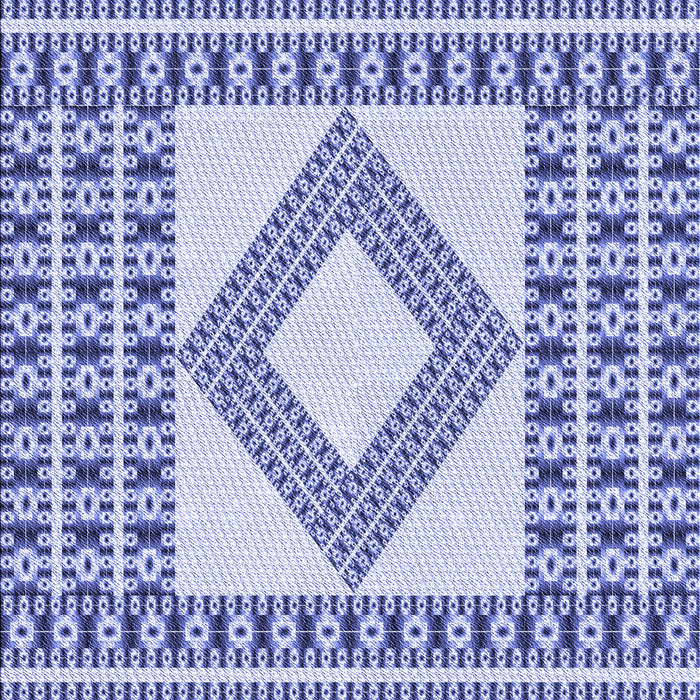 Machine Washable Transitional Royal Blue Rug, wshpat2323blu