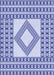 Patterned Royal Blue Rug, pat2323blu