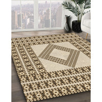 Patterned Red Brown Rug, pat2323brn