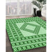 Machine Washable Transitional Jade Green Rug in a Family Room, wshpat2323grn