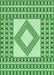 Machine Washable Transitional Jade Green Rug, wshpat2323grn