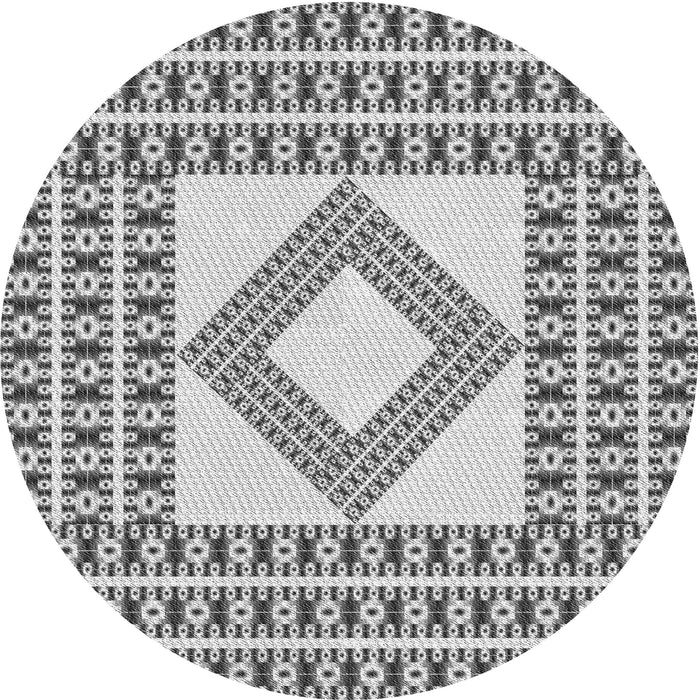 Square Machine Washable Transitional Ash Gray Rug in a Living Room, wshpat2323gry