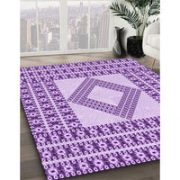 Patterned Blossom Pink Rug, pat2323pur