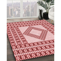 Patterned Baby Pink Rug, pat2323rd