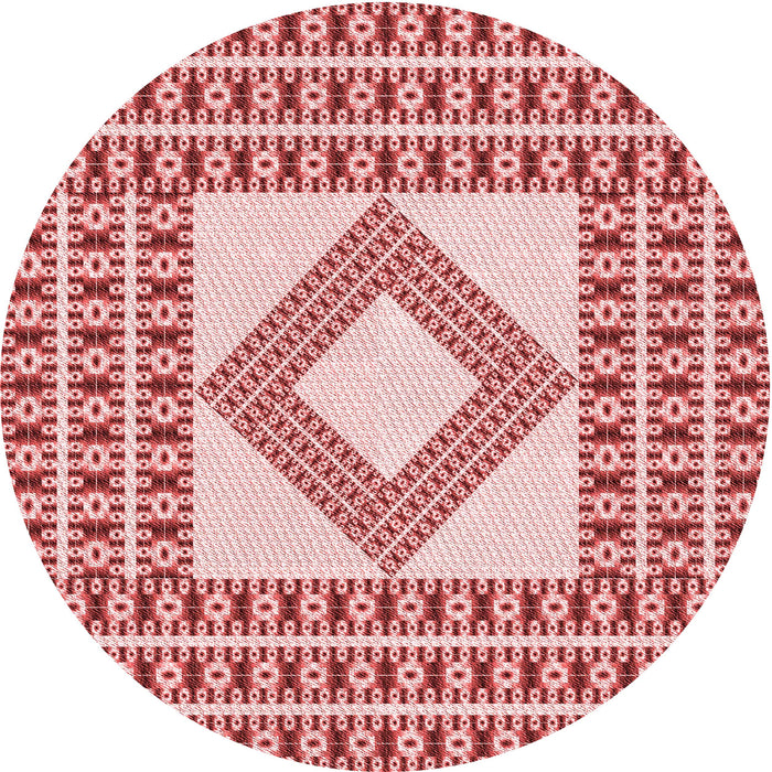 Square Patterned Baby Pink Rug, pat2323rd