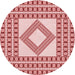 Square Patterned Baby Pink Rug, pat2323rd