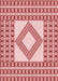 Machine Washable Transitional Pink Rug, wshpat2323rd