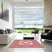 Machine Washable Transitional Pink Rug in a Kitchen, wshpat2323rd