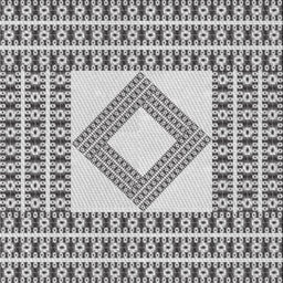 Square Patterned Gray Novelty Rug, pat2323