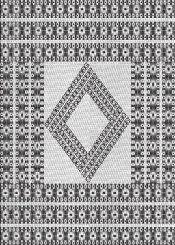 Patterned Gray Novelty Rug, pat2323