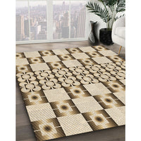 Patterned Golden Blonde Gold Rug, pat2324brn