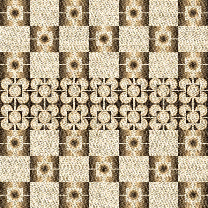 Round Patterned Golden Blonde Gold Rug, pat2324brn