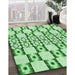 Patterned Light Green Rug in Family Room, pat2324grn