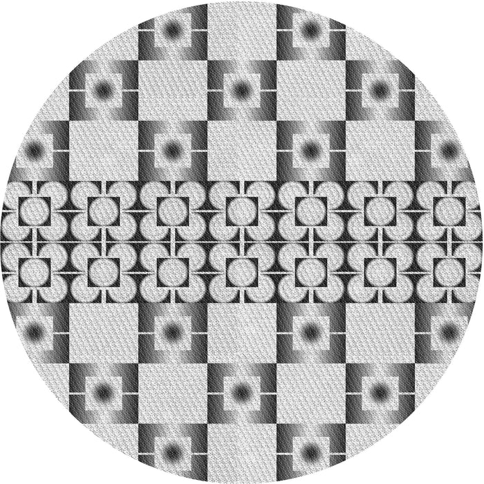 Square Patterned Silver Gray Rug, pat2324gry