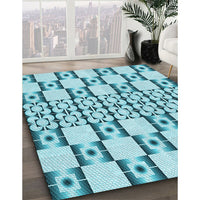 Patterned Blue Rug, pat2324lblu